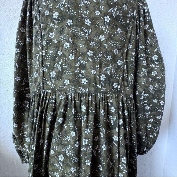Old Navy Boho Spirit Dress Floral Green Pockets Shabby Chic SZ XL - Picture 9 of 15